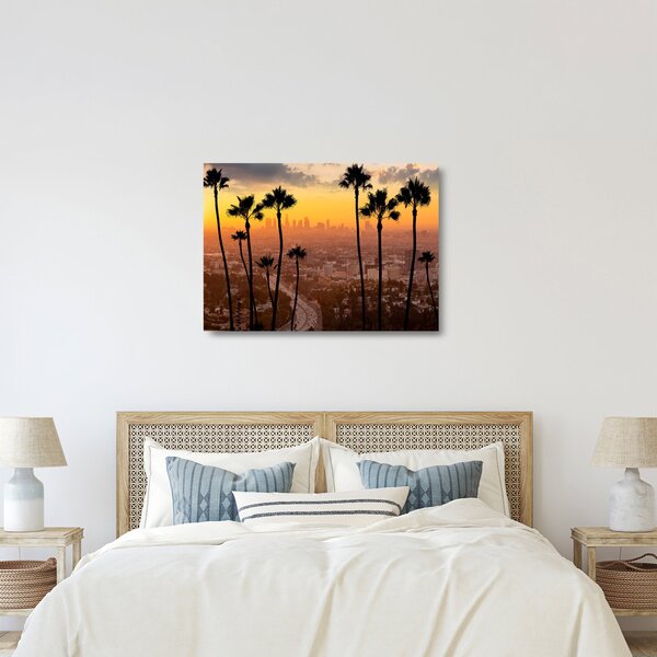 Skleněný obraz - Panorama Los Angeles (70x50 cm)