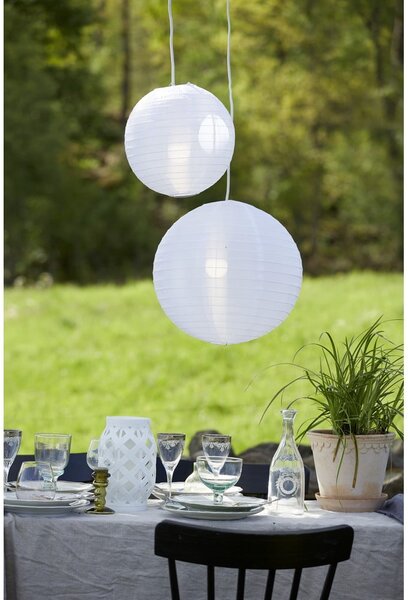 Bílá lucerna Star Trading Flame Lantern, výška 23 cm