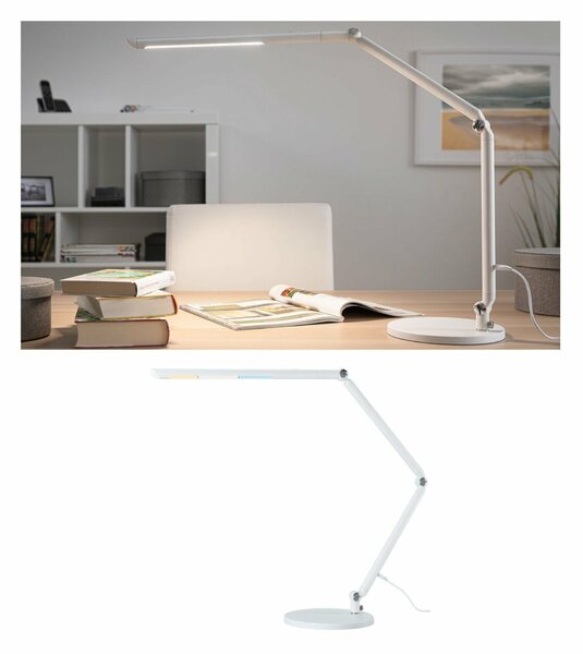PAULMANN LED stolní lampa na psací stůl FlexBar bílá 10,6W WhiteSwitch 3.000K 789.11