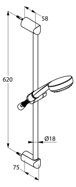 Kludi Logo Neo sprchová sada na stěnu chrom 6816005-00