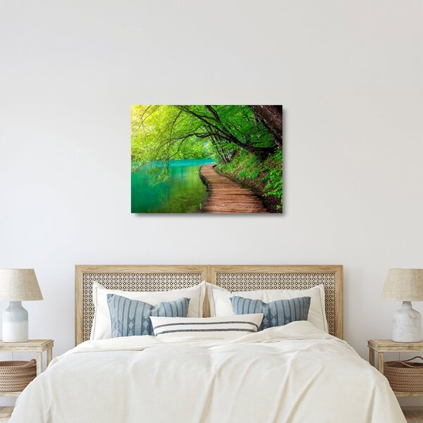 Skleněný obraz - Plitvická jezera (70x50 cm)
