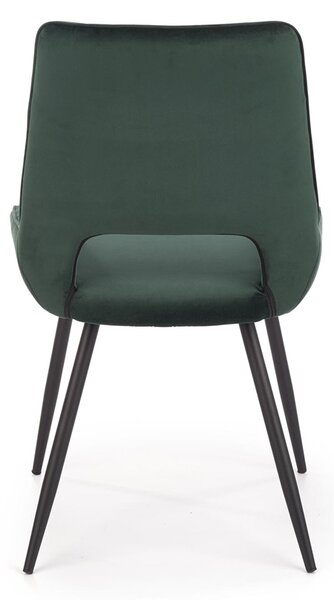 Halmar Jídelní židle K404 - tmavozelená/černá