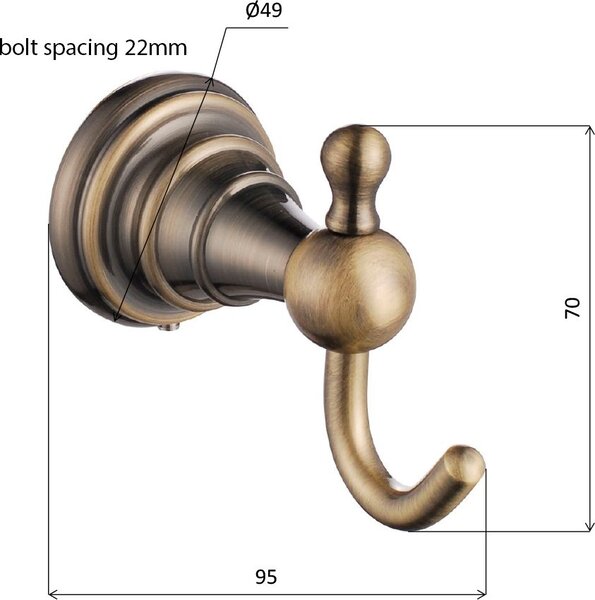 Sapho Diamond věšák na ručník chrom 1317-01