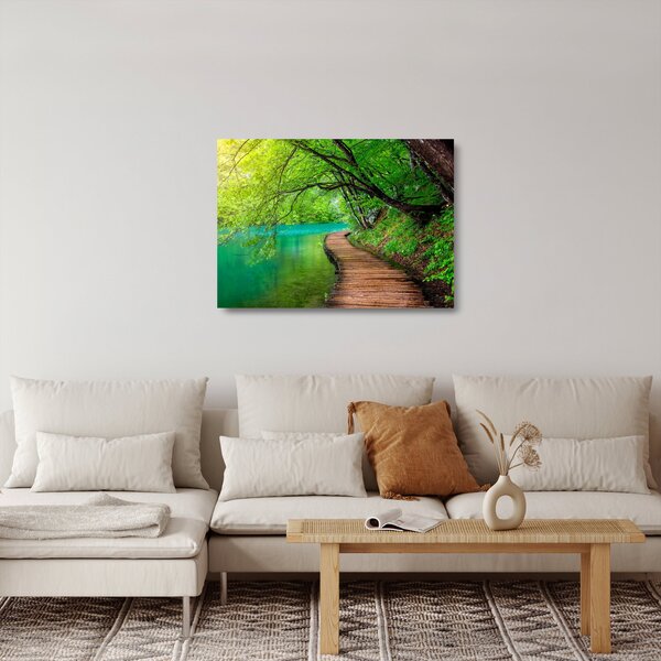 Skleněný obraz - Plitvická jezera (70x50 cm)