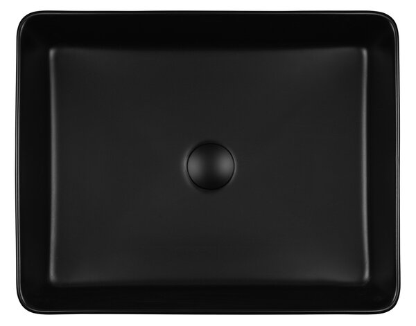 Oltens Forde umyvadlo 51x40.5 cm obdélníkový na pult černá matný 40303300