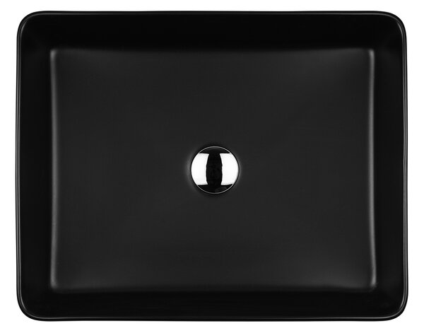 Oltens Forde umyvadlo 51x40.5 cm obdélníkový na pult černá matný 40303300