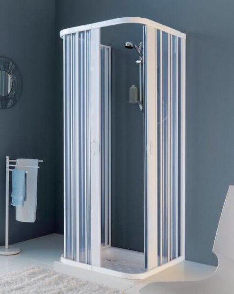 Sprchový kout s centrálním otevíráním z PVC značky BRIXO, model ORCA, rozměry 80 x 80 x 80 cm