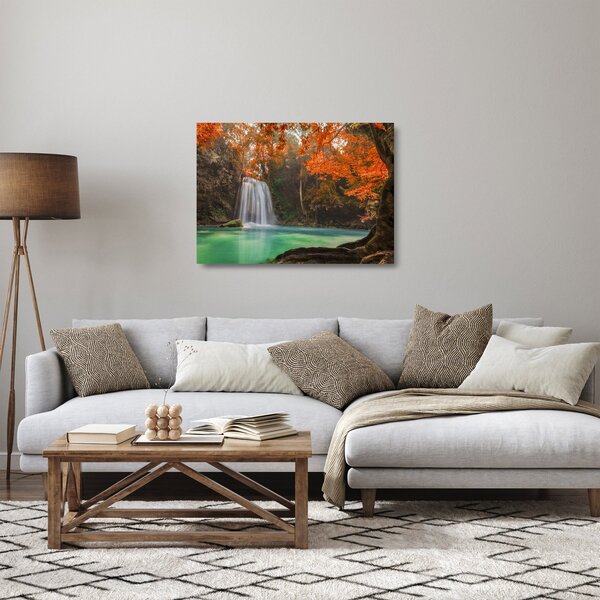 Skleněný obraz - Vodopád v Thajsku (70x50 cm)