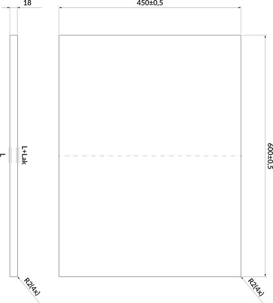 Cersanit Larga deska 60x45 cm modrá S932-030