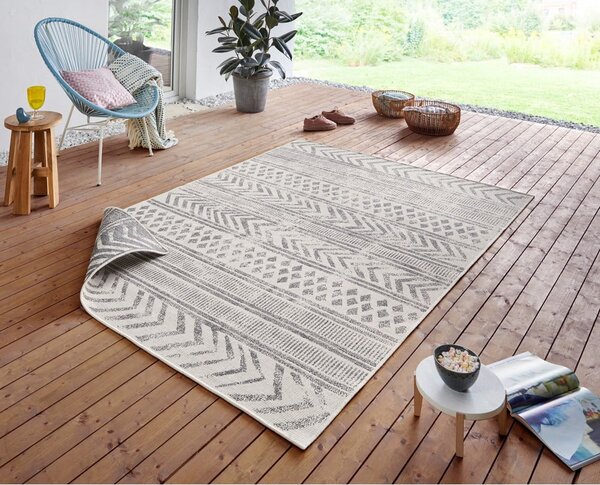 Šedo-krémový venkovní koberec NORTHRUGS Biri, 160 x 230 cm