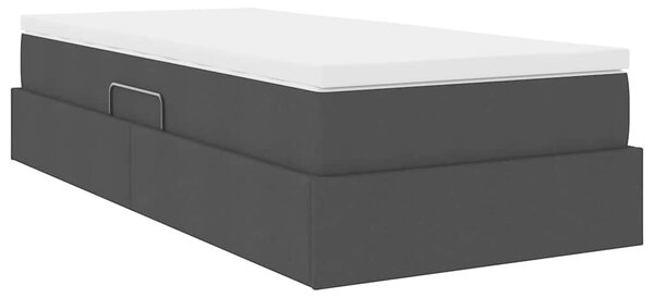 Postel s úložným prostorem a matrací Černá 90 x 200 cm 3370202