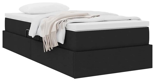 Postel s úložným prostorem a matrací Černá 90 x 200 cm 3370202