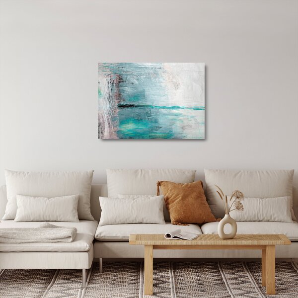 Skleněný obraz - Abstraktní olejomalba (70x50 cm)