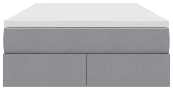 Postel s úložným prostorem a matrací Světle šedá 120 x 200 cm 3370218
