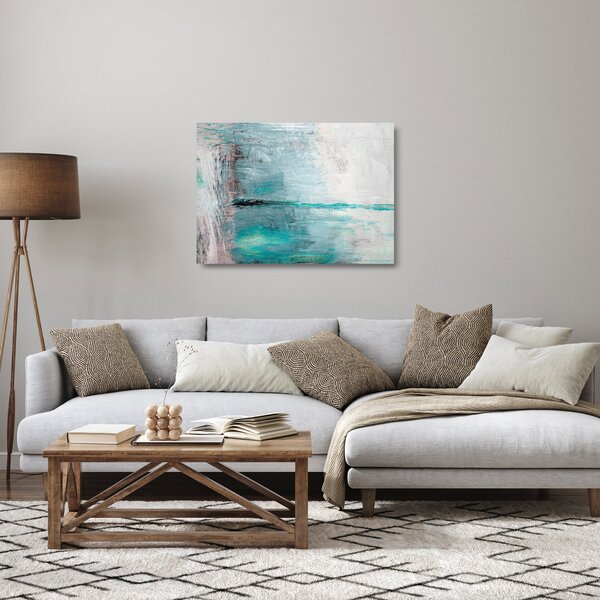 Skleněný obraz - Abstraktní olejomalba (70x50 cm)
