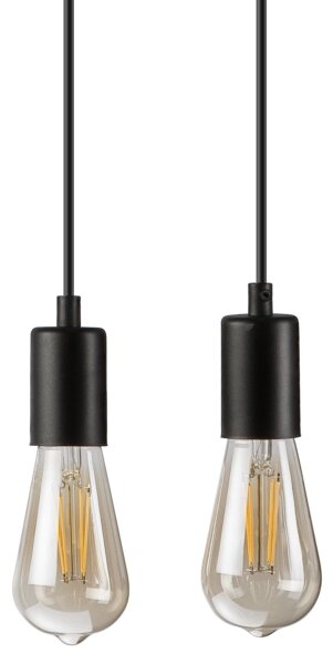 Lustr na lanku CORTINA 2xE27/15W/230V + 2xG9/5W/230V černá/dub