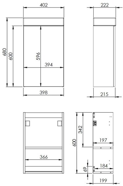 Elita Young Basic umyvadla se skříňkou 40.2 cm bílá RE163068008060