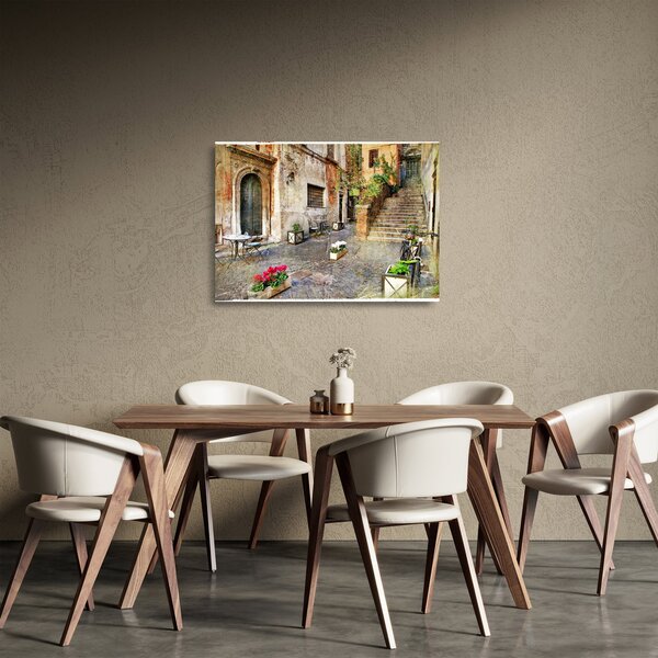 Skleněný obraz - Staré ulice Říma (70x50 cm)