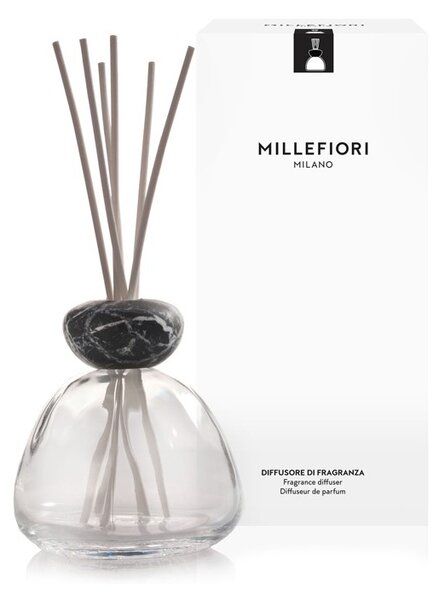 Millefiori Air Design difuzér mramorový vršek čiré sklo černý