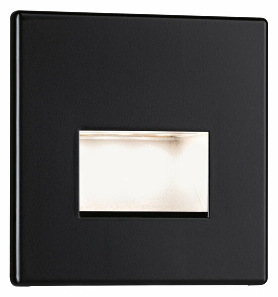 PAULMANN LED vestavné svítidlo do zdi Edge Quadro hranaté 80x5mm 1,2W 230V 2700K černá mat