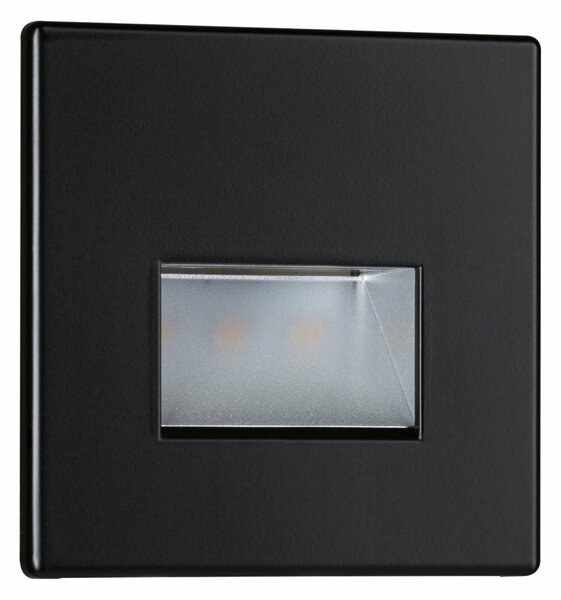 PAULMANN LED vestavné svítidlo do zdi Edge Quadro hranaté 80x5mm 1,2W 230V 2700K černá mat