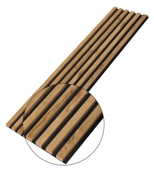 Designový akustický panel Dub Wotan - 28 cm - 6 lamel