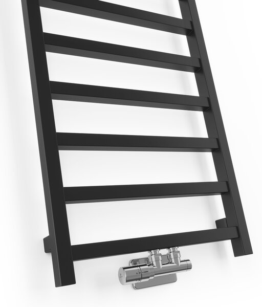 LaVita Lungo koupelnový radiátor designově 132x50 cm černá 5903918078695
