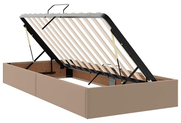 Postel s úložným prostorem Cappuccino 100 x 200 cm Umělá kůže 3371656