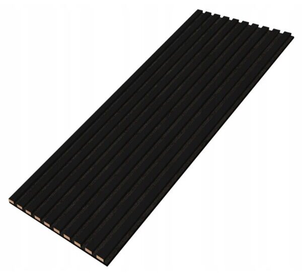 Designový akustický panel - černá - 46 cm - 10 lamel