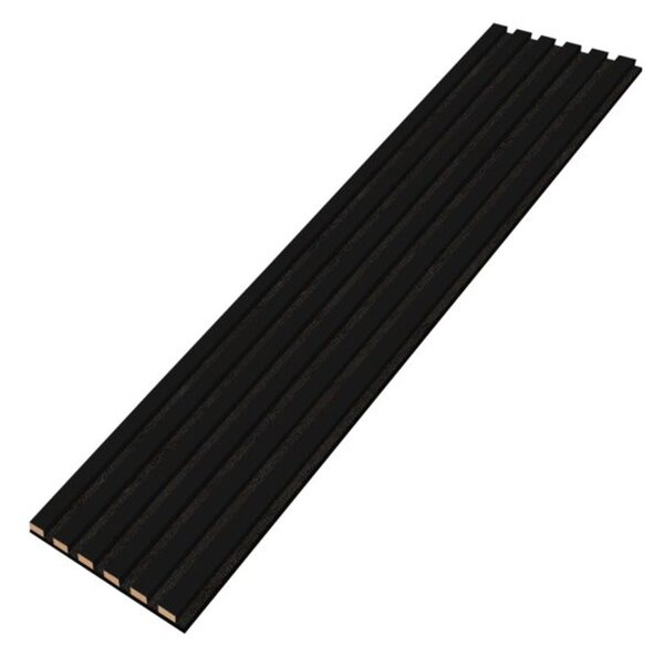 Designový akustický panel - černá - 28 cm - 6 lamel