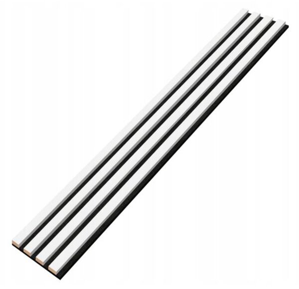 Designový akustický panel - bílá - 18 cm - 4 lamely