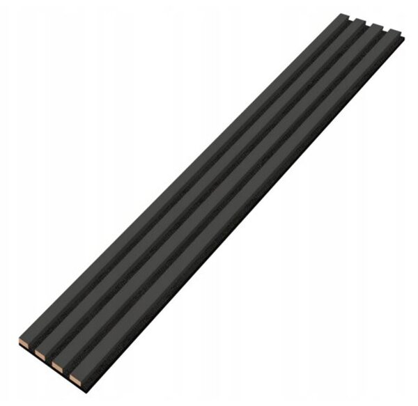 Designový akustický panel - antracit - 18 cm - 4 lamely