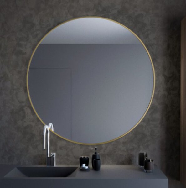 Baltica Design Tiny Border Round zrcadlo 100x100 cm kulatý zlatá 5904107904559