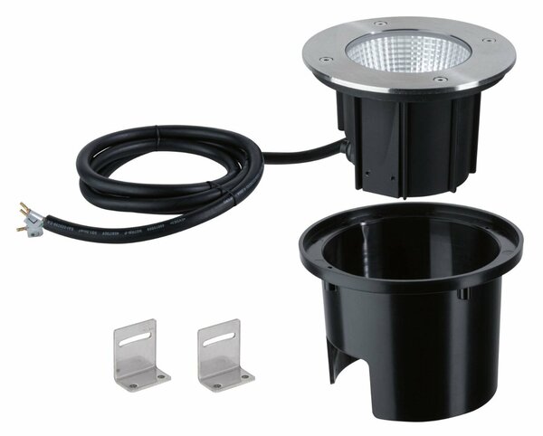 PAULMANN LED zemní svítidlo Durea IP67 kruhové 153mm 3000K 8W 230V ocel kov