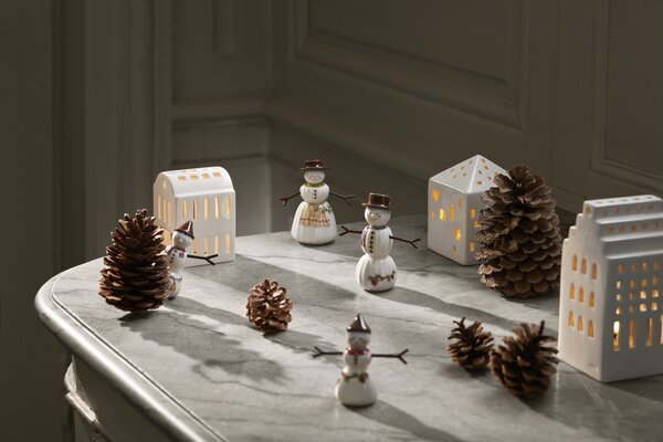 Kähler Design Keramická dekorace Sněhulák Hammershøi Christmas - Wife KD522