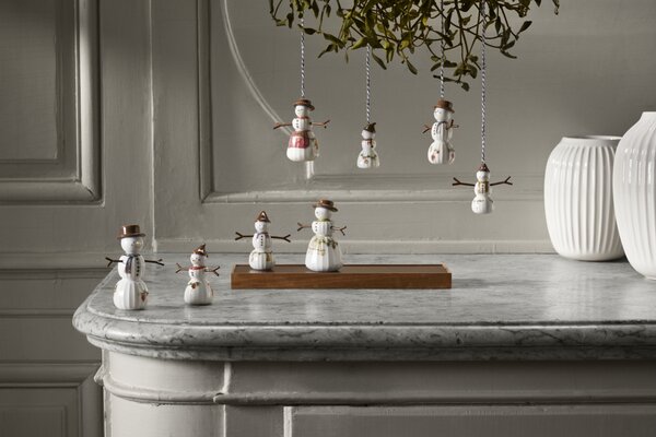 Kähler Design Keramická dekorace Sněhulák Hammershøi Christmas - Wife KD522