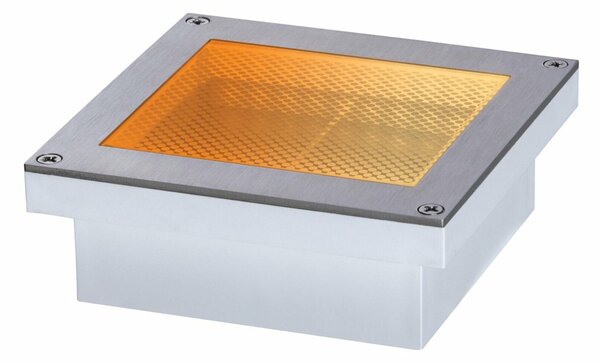 PAULMANN LED zemní svítidlo Smart Home Zigbee Brick neláká hmyz IP67 hranaté 100x100mm CCT 1W 230V ocel ocel