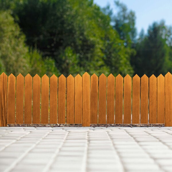 BOGATECO Rollborder dřevěné latě | 30 cm vysoké a 200 cm dlouhé | dřevěný plot | plot z latí ideální jako lemování záhonů | hnědá barva