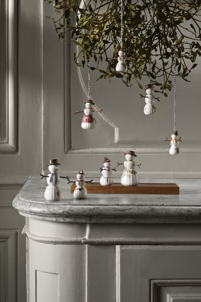 Kähler Design Keramická dekorace Sněhulák Hammershøi Christmas - Wife KD522