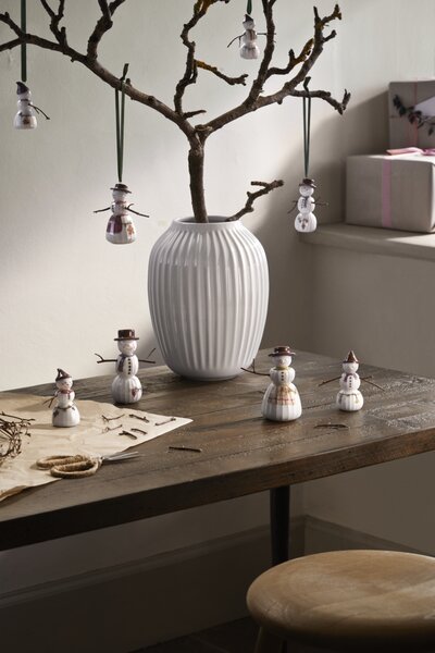 Kähler Design Keramická dekorace Sněhulák Hammershøi Christmas - Wife KD522