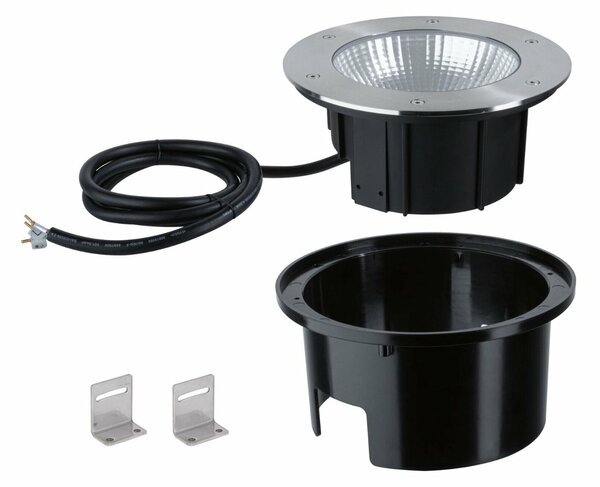 PAULMANN LED zemní svítidlo Durea IP67 kruhové 213mm 3000K 12,5W 230V ocel kov