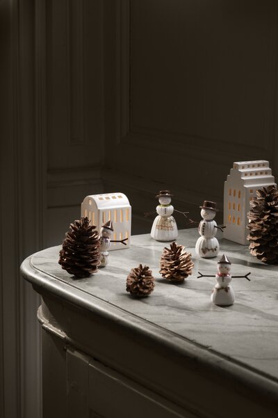 Kähler Design Keramická dekorace Sněhulák Hammershøi Christmas - Wife KD522
