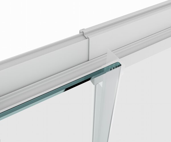 Sprchový kout 90x90 Marwell skleněná sprcha Flexi 77-90 x 77-90 x 190 cm - rohový vstup - bílý - sprcha s posuvnými dveřmi, výklopnými dveřmi a nastavitelným profilem stěny 770-900 mm