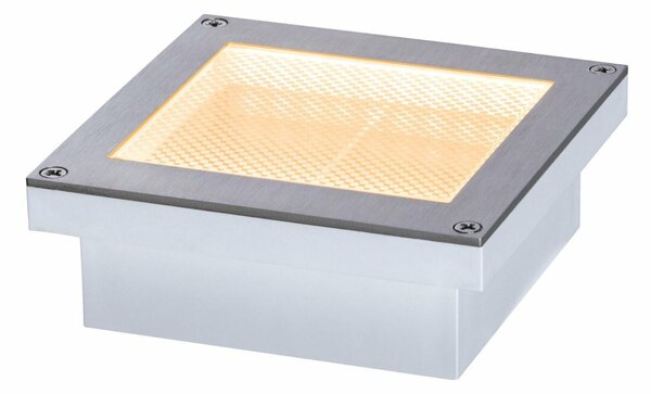 PAULMANN LED zemní svítidlo Smart Home Zigbee Brick neláká hmyz IP67 hranaté 100x100mm CCT 1W 230V ocel ocel