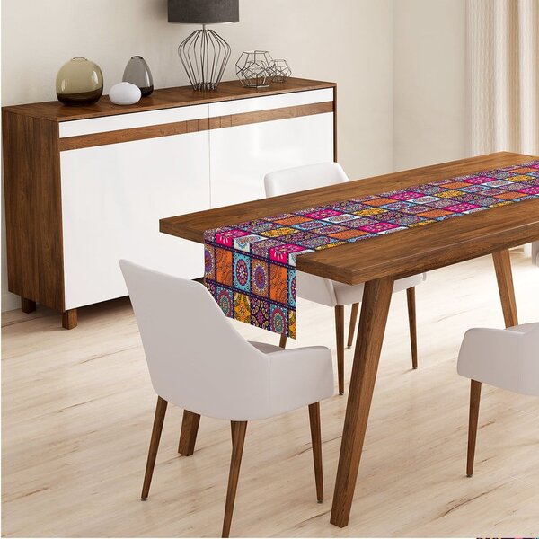 Běhoun na stůl 45x140 cm Mandala Tiles – Minimalist Cushion Covers