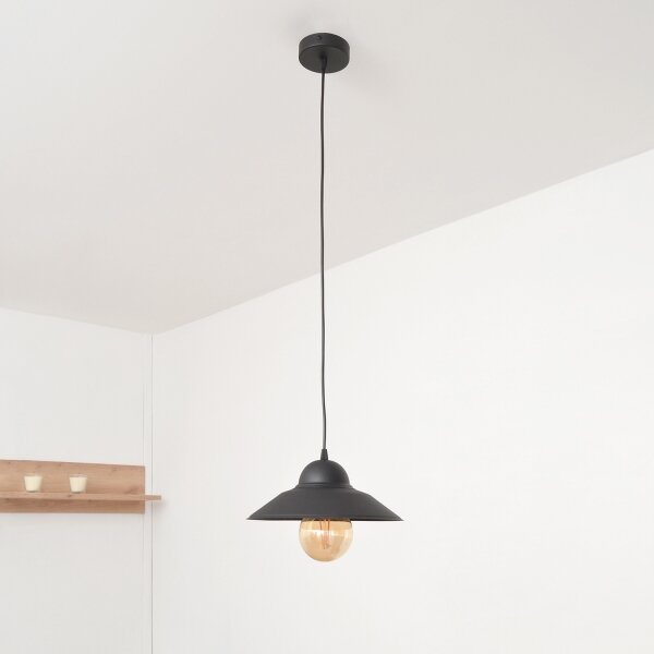 Lustr na lanku SORAPIS 1xE27/15W/230V černá