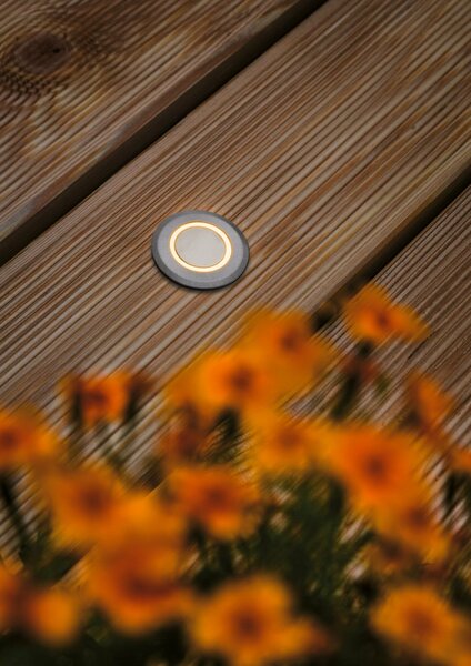 PAULMANN LED zemní svítidlo zlaté světlo neláká hmyz IP67 kruhové 50mm 2200K 2,2W 230V hliník umělá hmota/kov 947.27