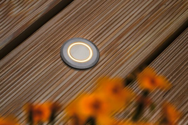 PAULMANN LED zemní svítidlo zlaté světlo neláká hmyz IP67 kruhové 50mm 2200K 2,2W 230V hliník umělá hmota/kov 947.27