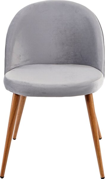 Sada 2 jídelních židlí HWC-D53, židle kuchyňská židle retro design 50. let, samet světle šedá