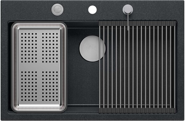 Quadron Marc dřez graniteq 76x50 cm černá HQM7650U8_BS